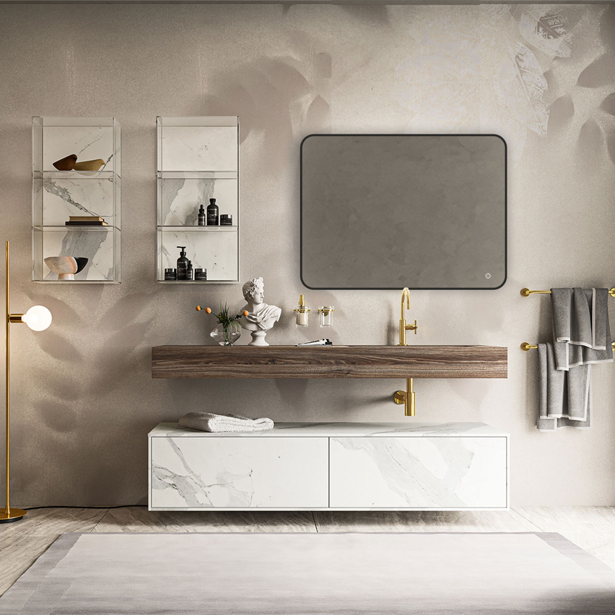 Зеркало Vincea 80х60 черное с подсветкой VLM-3VC800B - 1