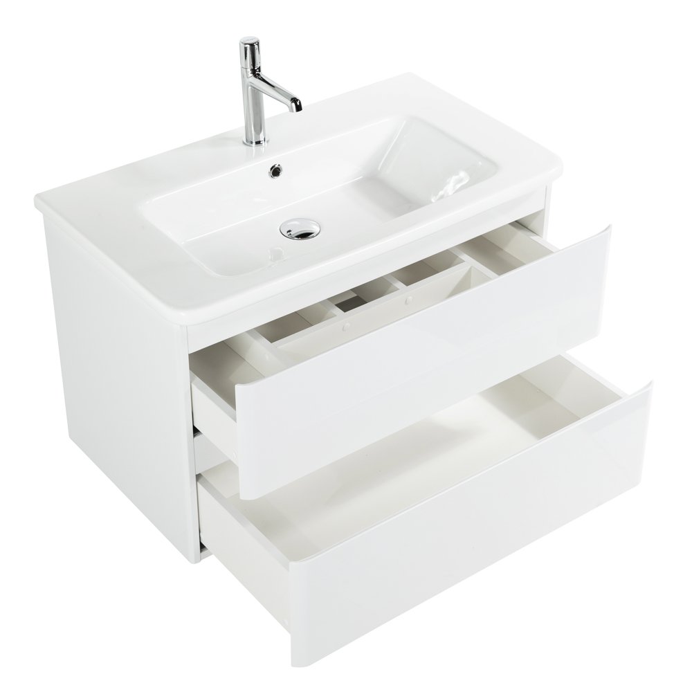 Тумба с раковиной BelBagno Albano 80 белый - 8