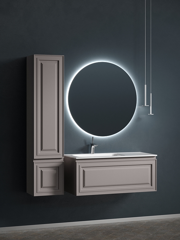 Тумба под раковину Sancos Very 99х40 левая темно-бежевая VR100LSM - 1