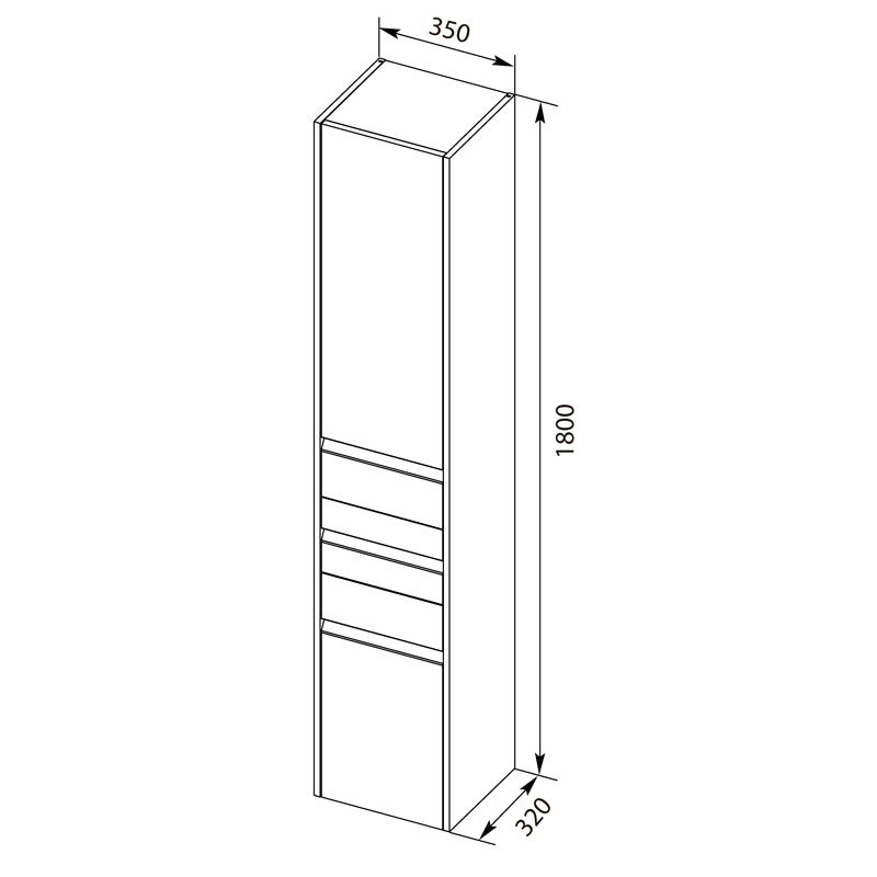 Шкаф-пенал Aquanet Палермо 35 203943 - 7