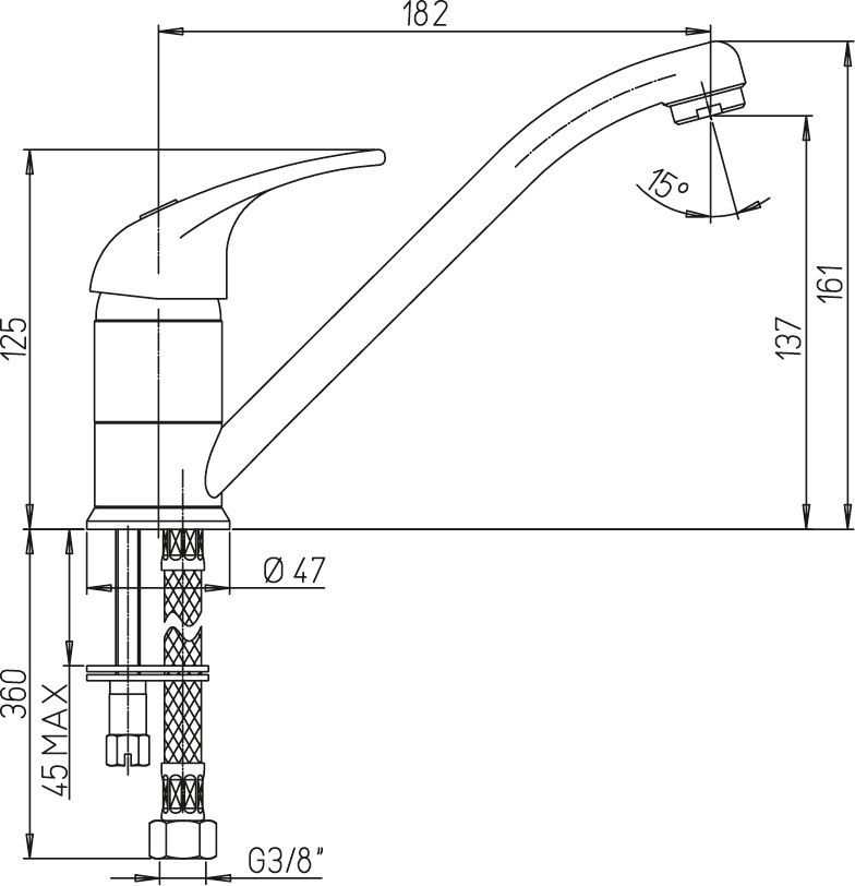 Смеситель для кухни Paini Jolly 69CR573KM - 1