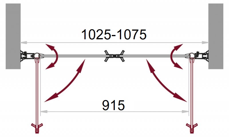 Душевая дверь в нишу BelBagno SELA-B-2-105-C-Cr - 1