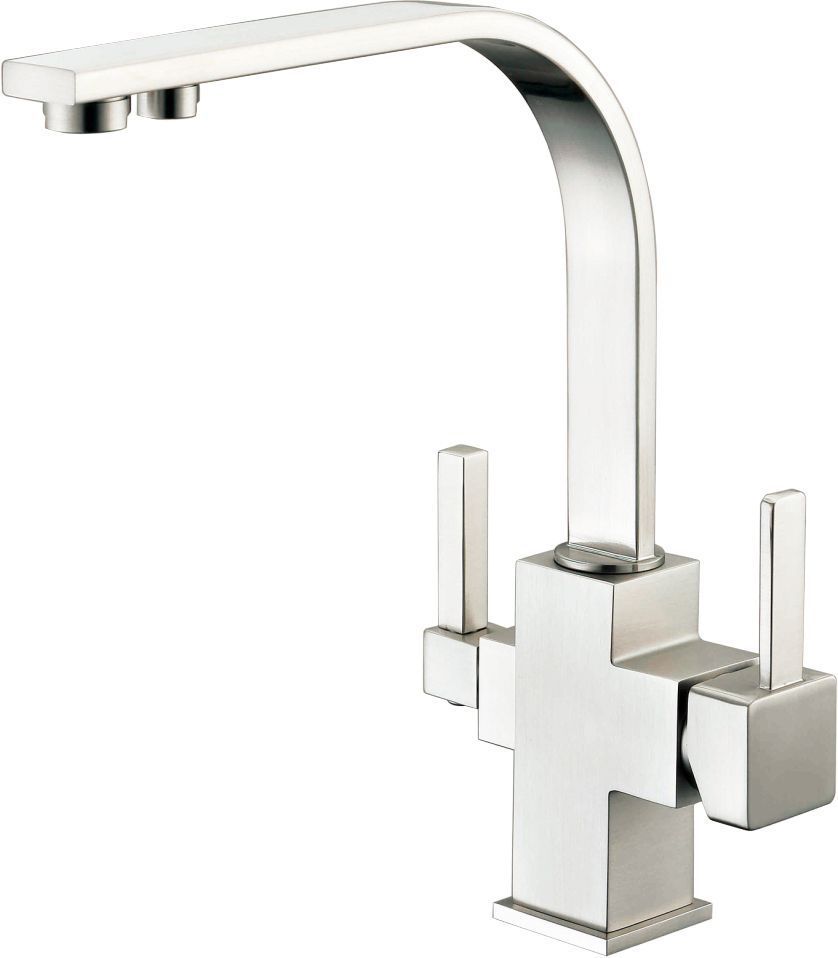 Смеситель Zorg Sanitary ZR 332 YF satin для кухонной мойки - 0