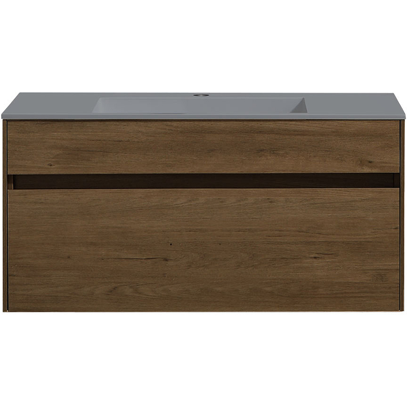Тумба под раковину Vincea Luka 100 1 ящик темное дерево VMC-2C100TO - 2