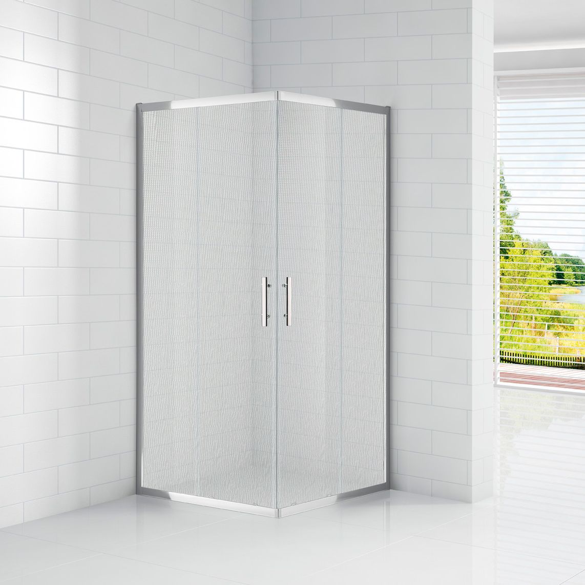 Душевой уголок Cezares Eco O-A-2-80-P-Cr стекло punto ECO-O-A-2-80-P-Cr - 1