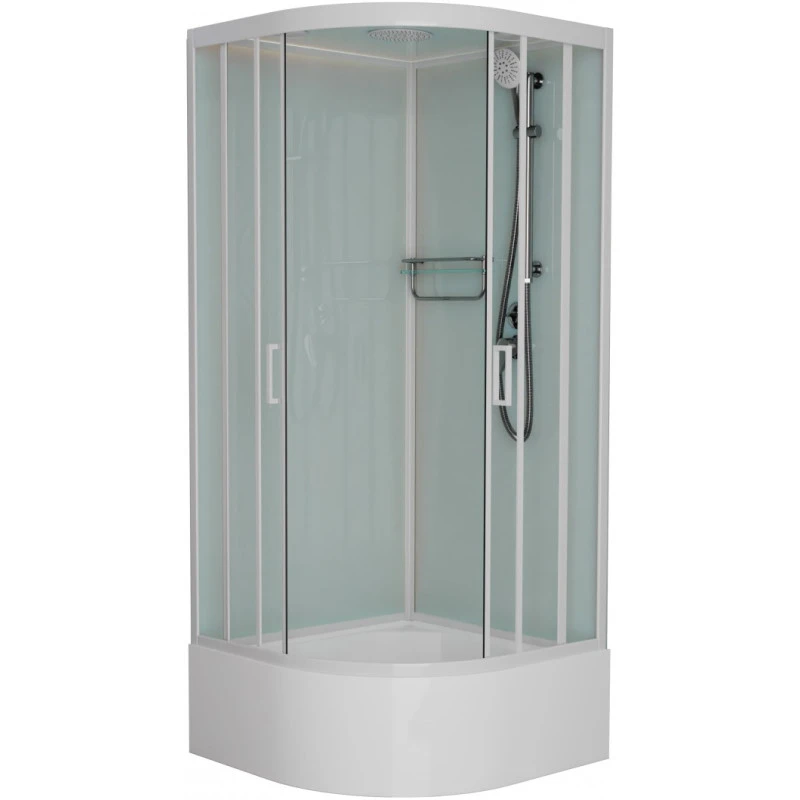 Душевая кабина Frank 90х90 белая стекло матовое 20032 - 0