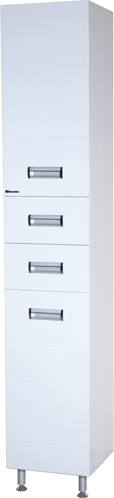 Шкаф-пенал Bellezza Сиена 35 белый с бельевой корзиной универсальный 4623904120016 - 0