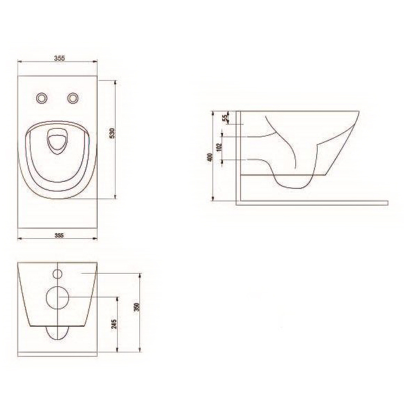 Унитаз подвесной beWash Bogen бежевый с сиденьем микролифт с функцией биде 88343673 - 2
