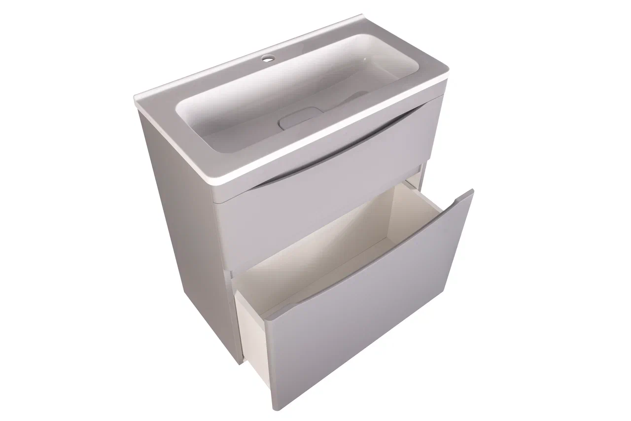 Тумба под раковину Style Line Бергамо мини 70 Люкс Plus, серый  СС-00002312 - 2