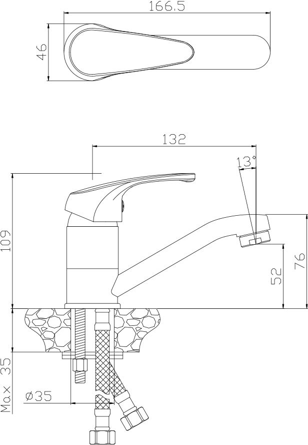 Смеситель Olive'S Avila 02110AV для раковины - 1