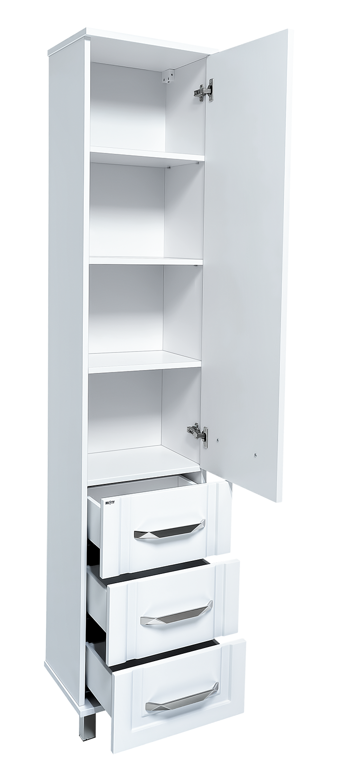 Терра - 40 Пенал белый с 3 ящ. левый П-Тер0504001-3ЯЛ - 1