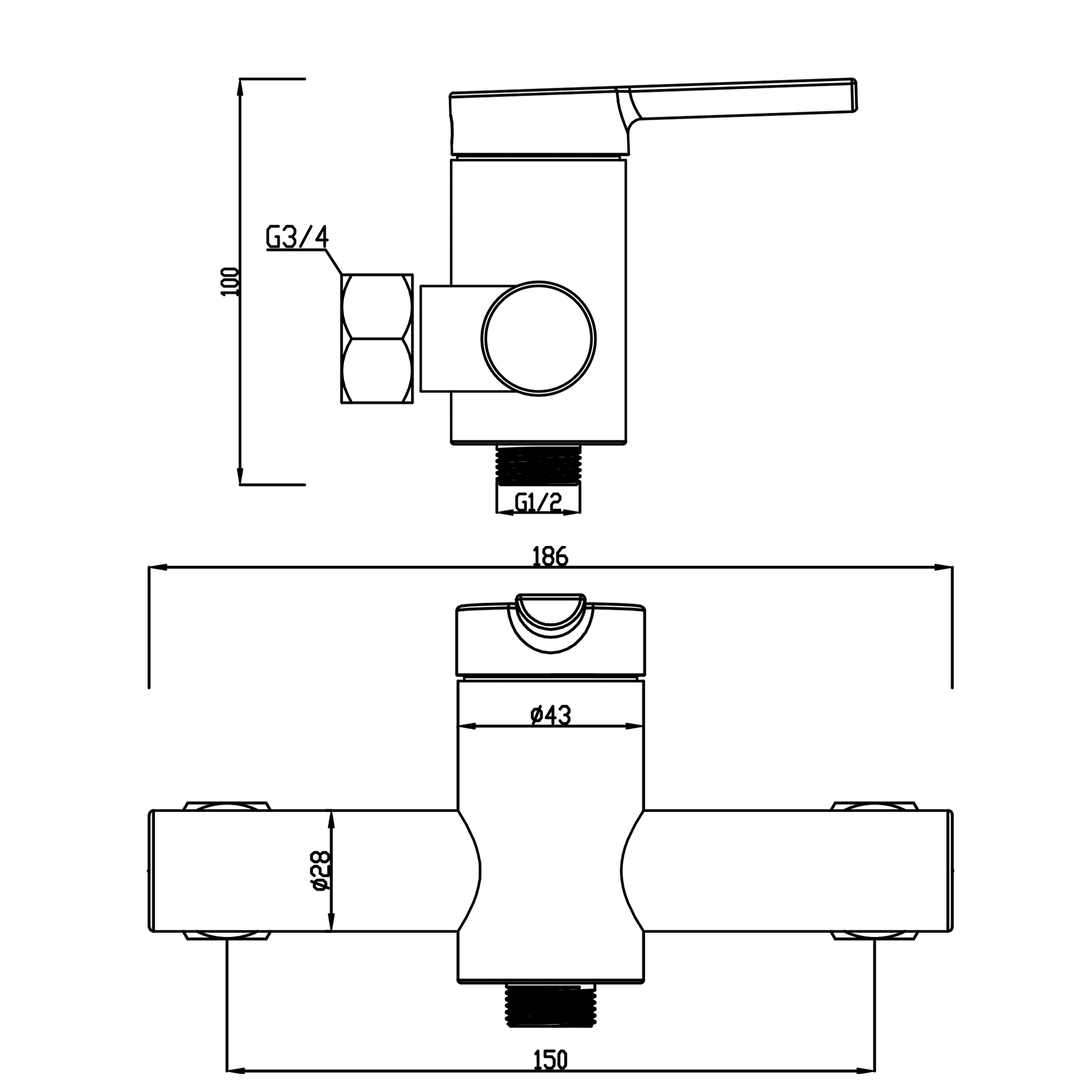 Swedbe Diana Смеситель для душа 1020 - 0