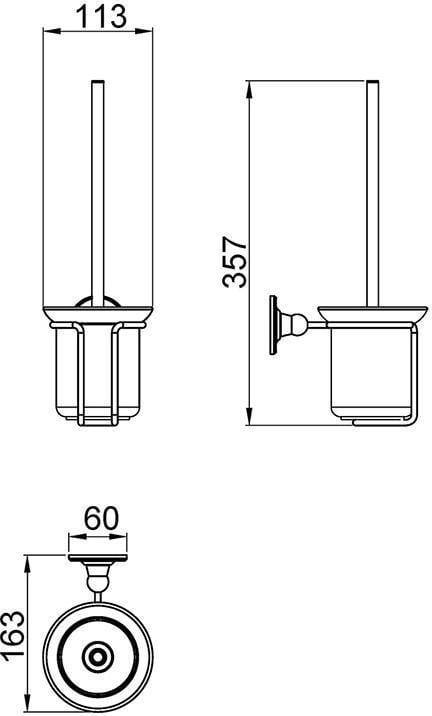 Щетка для туалета Timo Nelson 160061/02 антик - 1