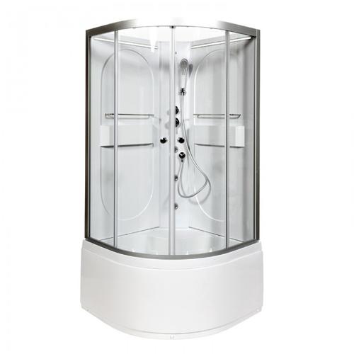 Душевая кабина Deto L 100х100 с гидромассажем, хром  L610NLED+GM - 1