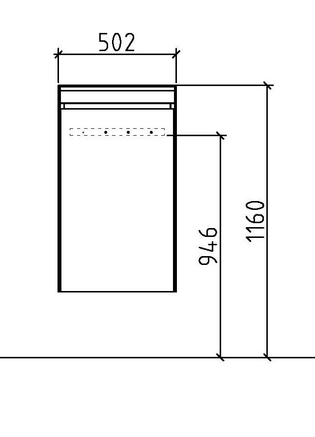 Шкаф-пенал подвесной Black&White Universell 50х88 белый матовый 907.SC - 3