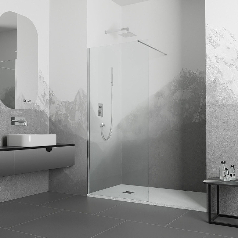 Душевая перегородка RGW Walk In WA-010 140х195 профиль хром стекло прозрачное 351001014-11 - 1