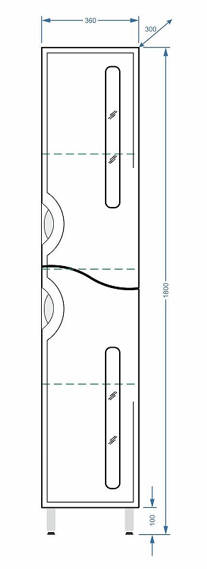 Шкаф-пенал Stella Polar Сильва 36 белый SP-00000205 - 4