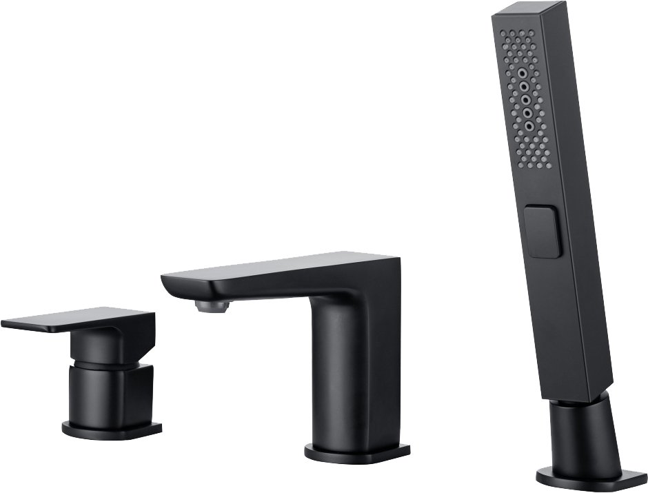 Смеситель на борт ванны Allen Brau Infinity черный матовый 5.21008-31 - 0
