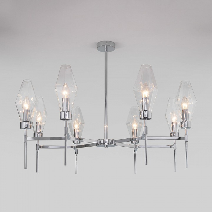Люстра на штанге Eurosvet Prism 60143/8 хром - 0