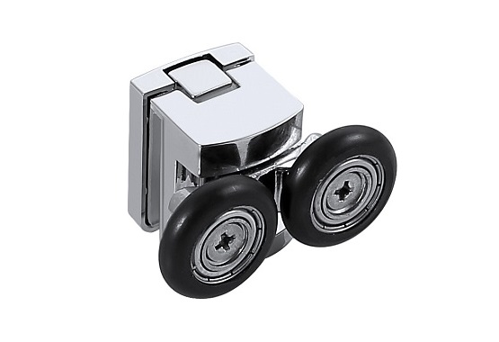 AQ ARI RO 08020BL Душевой уголок 1/4 круга, двери раздвижные 800x800x2000, профиль черный, стекло прозрачное - 6