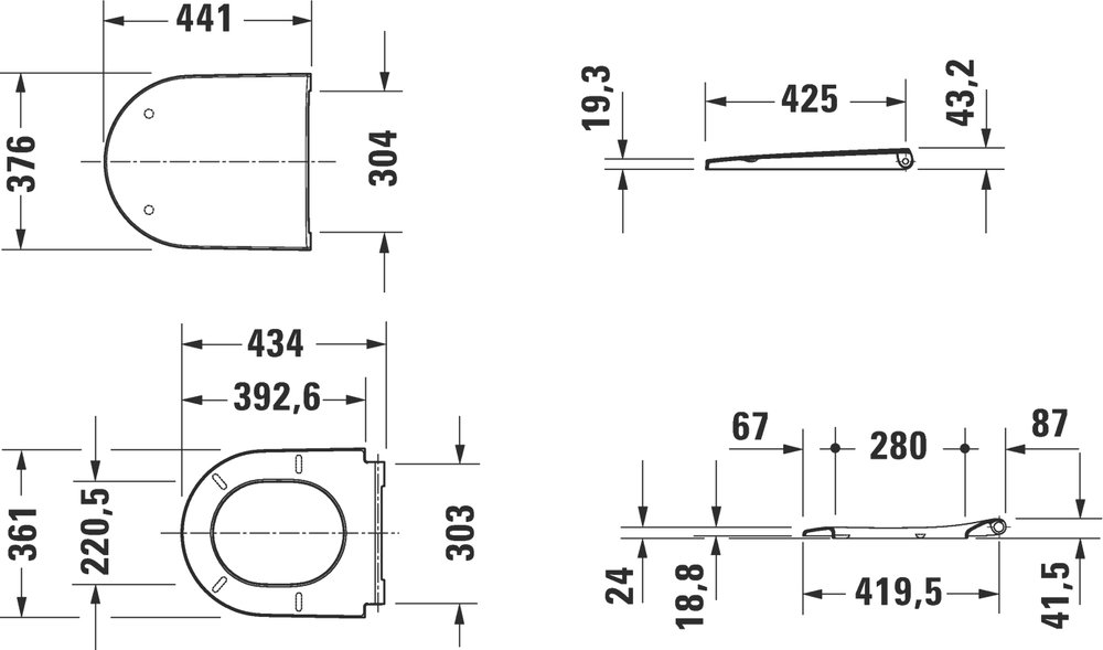 Крышка-сиденье Duravit D-Neo с микролифтом 0021690000 - 4