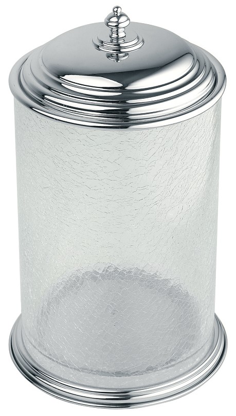 Ведро для мусора Boheme Vogue хром - белый 10138 - 0