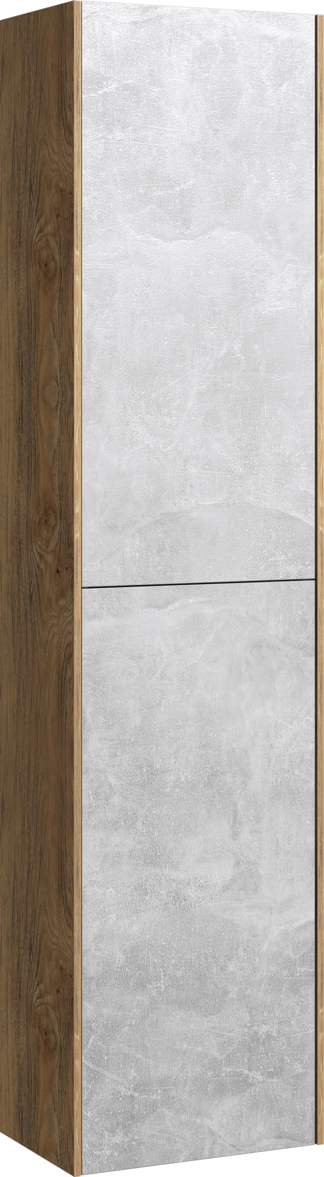 Шкаф-пенал Aqwella 5 stars Mobi 35 дуб балтийский, бетон светлый - 0
