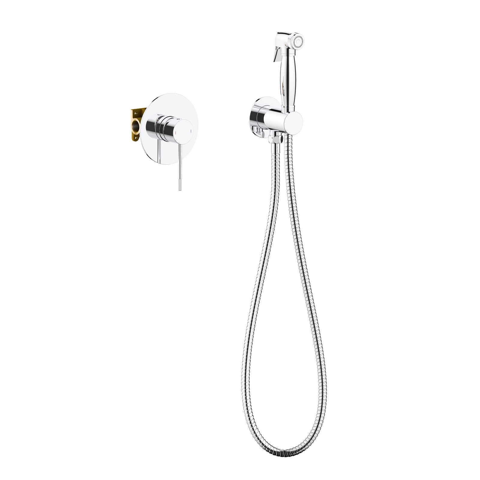 Смеситель встроенный с гигиеническим душем Timo Saona 2389/00SM хром - 0