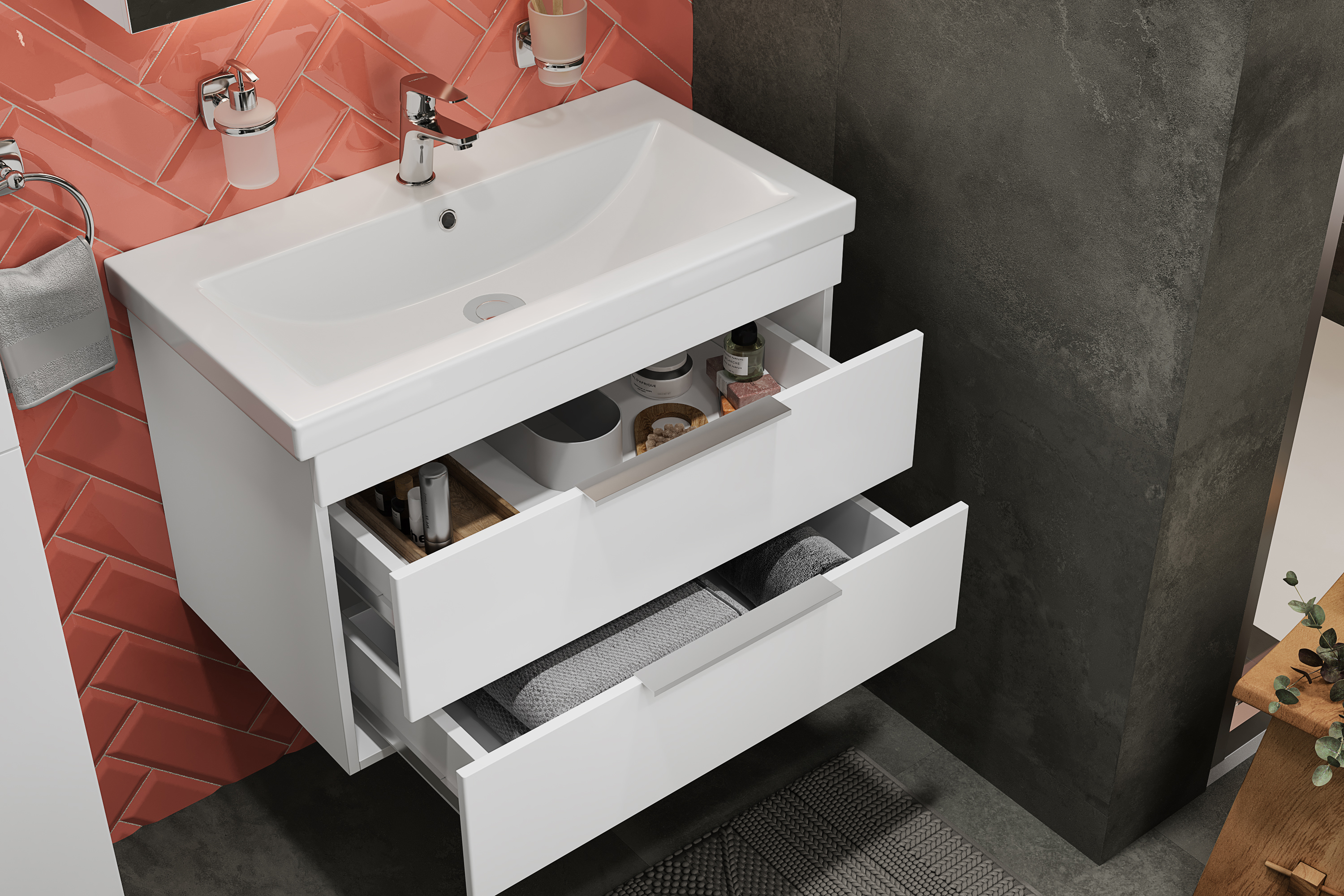 Мебель для ванной STWORKI Копенгаген 80 белая 467188 - 4