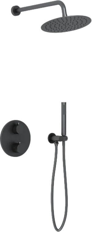 Душевой комплект встраиваемый Vincea черный матовый VSFW-101TMB - 0