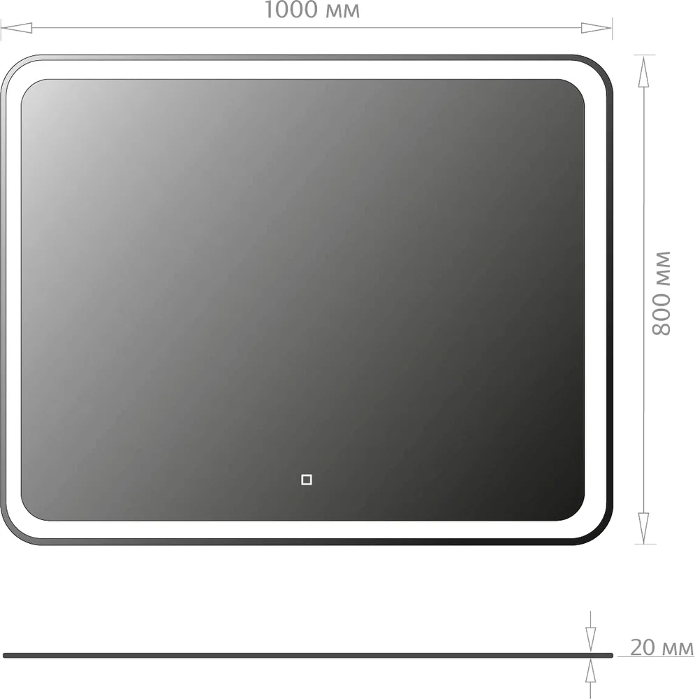 Зеркало Onika Магна 100 с подсветкой  210018 - 2