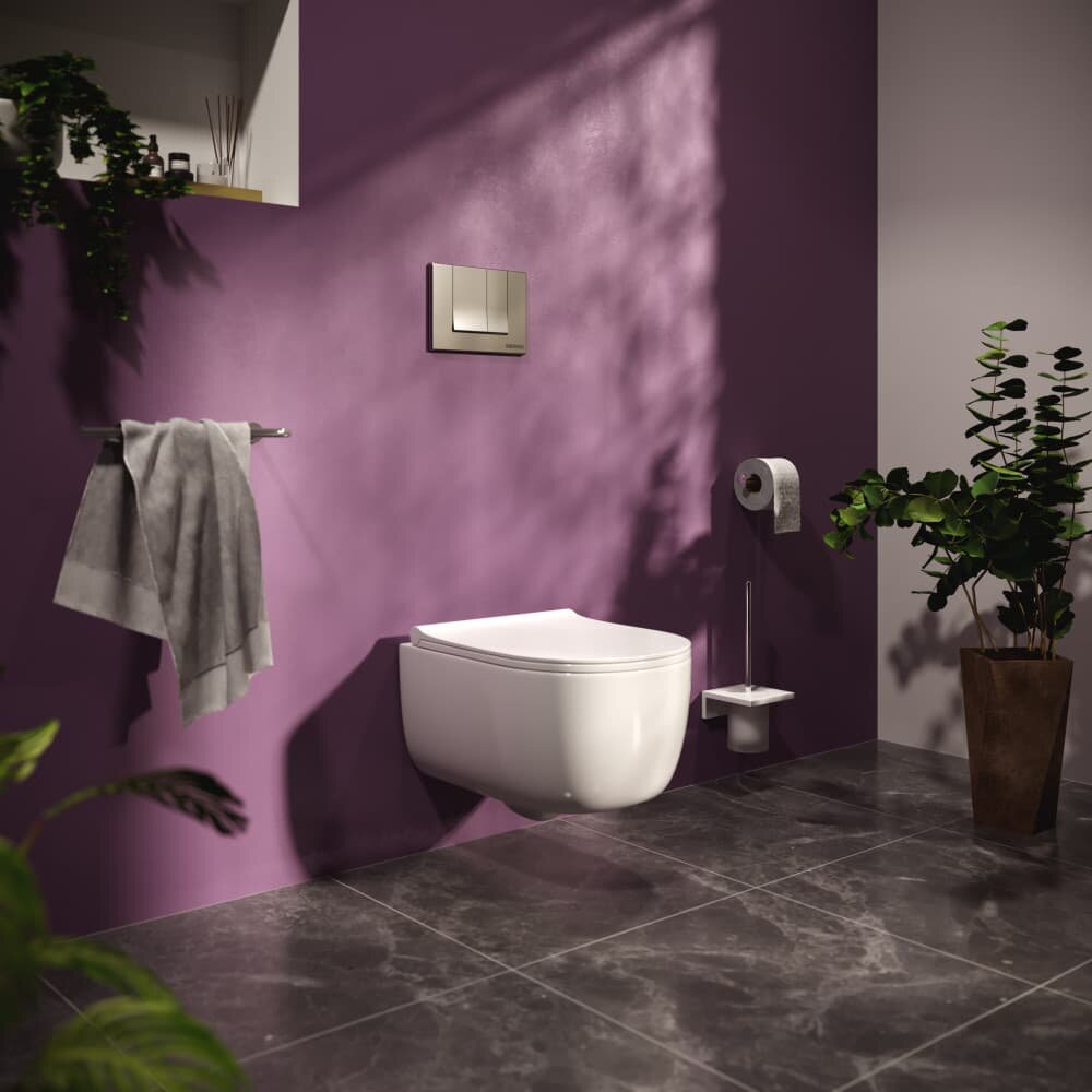 Система инсталляции для унитазов Berges Wasserhaus Novum с кнопкой смыва, хром глянец 040243 - 1