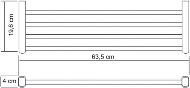 Полка Wasserkraft Berkel 63.5 хром K-6811 - 2
