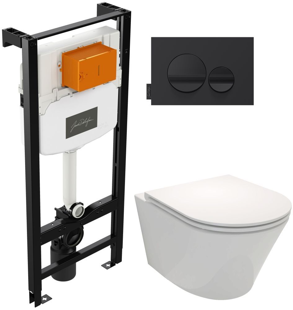 Комплект Jacob Delafon Rodin+ E21748RU-00 кнопка черная - 0