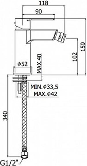 Смеситель Paffoni Ringo RIN131NO для биде - 1