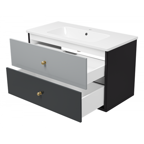 Тумба под раковину Brevita Кристиан 100х57 серый  Кри-06100-01-012Я - 1