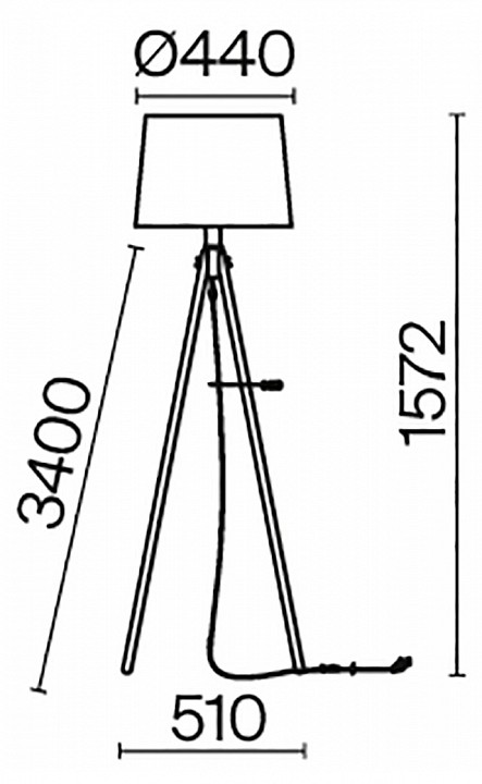 Торшер Maytoni Calvin Z177FL-01W - 2