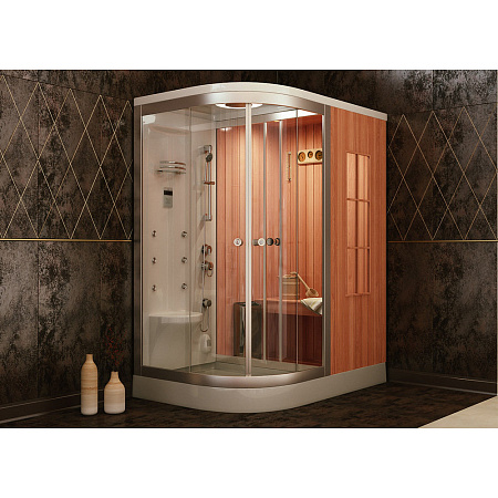 Душевая кабина Frank 170х110 правая с финской сауной F-901 R - 1