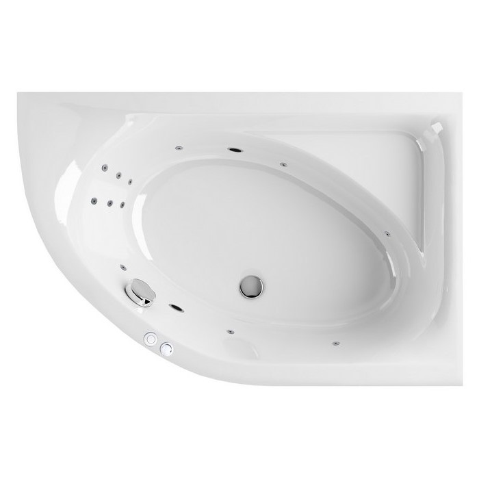 Ванна акриловая Excellent Aquaria Line 170x110 R с гидромассажем белый - хром WAEX.ARP17.LINE.CR - 0