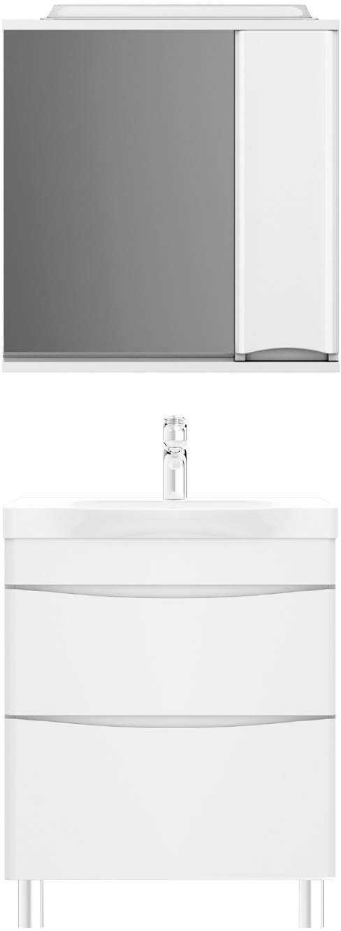 Тумба для комплекта Am.Pm Like 65 напольная, белый глянец M80FSX0652WG - 7