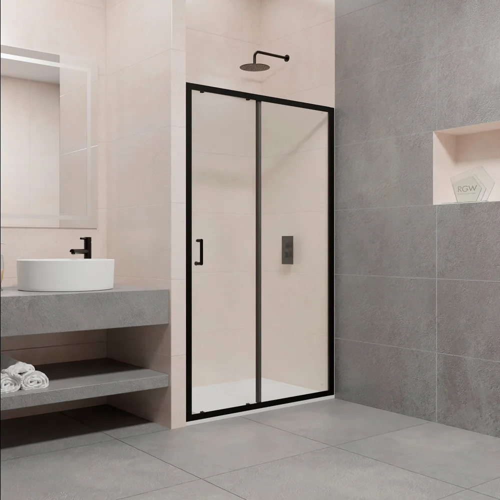 Душевая дверь RGW Passage PA-14B 140х195 профиль черный стекло прозрачное 41081414-14 - 1