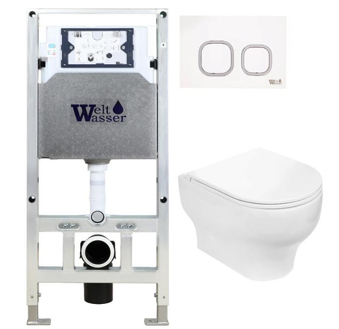 Комплект Weltwasser AMBERG 506 ST + ERLENBACH 004 GL-WT + AMBERG RD-WT  10000006862 - 0