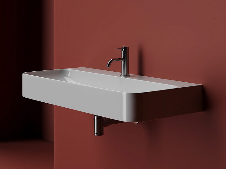 Подвесная раковина Ceramica Nova Aura 102х47 белая CN2007 - 0