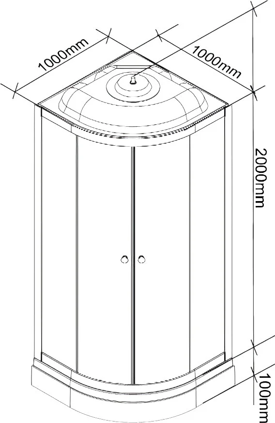 Душевая кабина Parly Classic 100х100 белая стекло тонированное EC1031 - 1