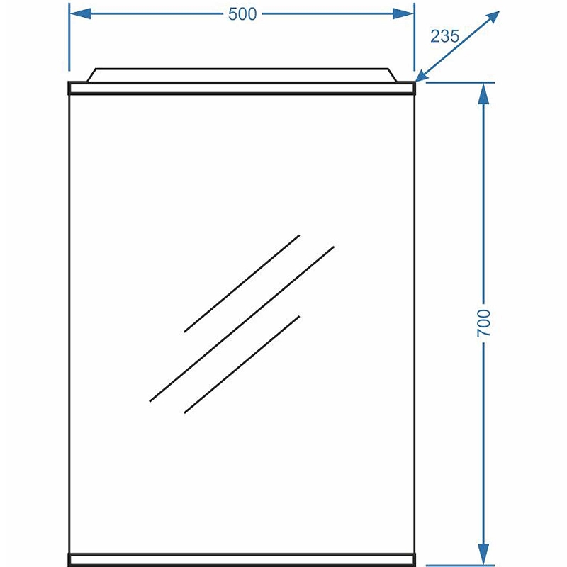 Зеркало Stella Polar Концепт Ильза 50 с подсветкой белый SP-00000220 - 1