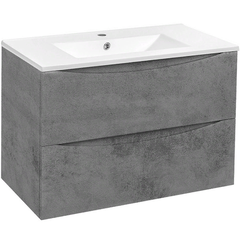 Тумба с раковиной Vincea Gio Mia 80 серая - 0