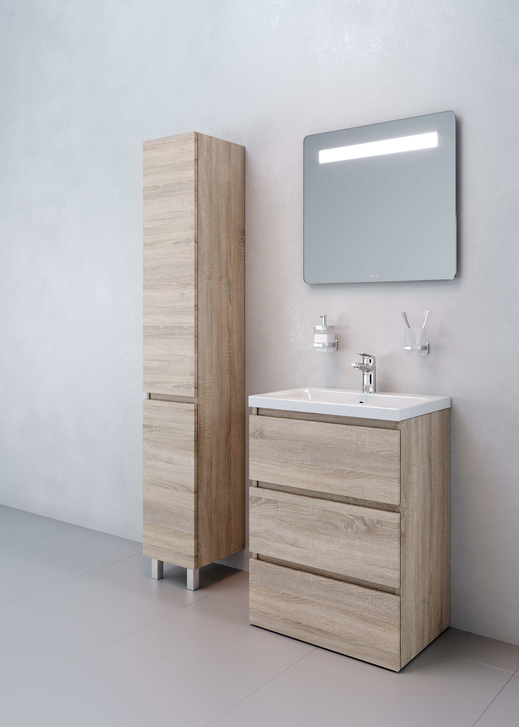 Шкаф-пенал AM.PM Gem S R, светлый дуб M91CSR0306OF - 2