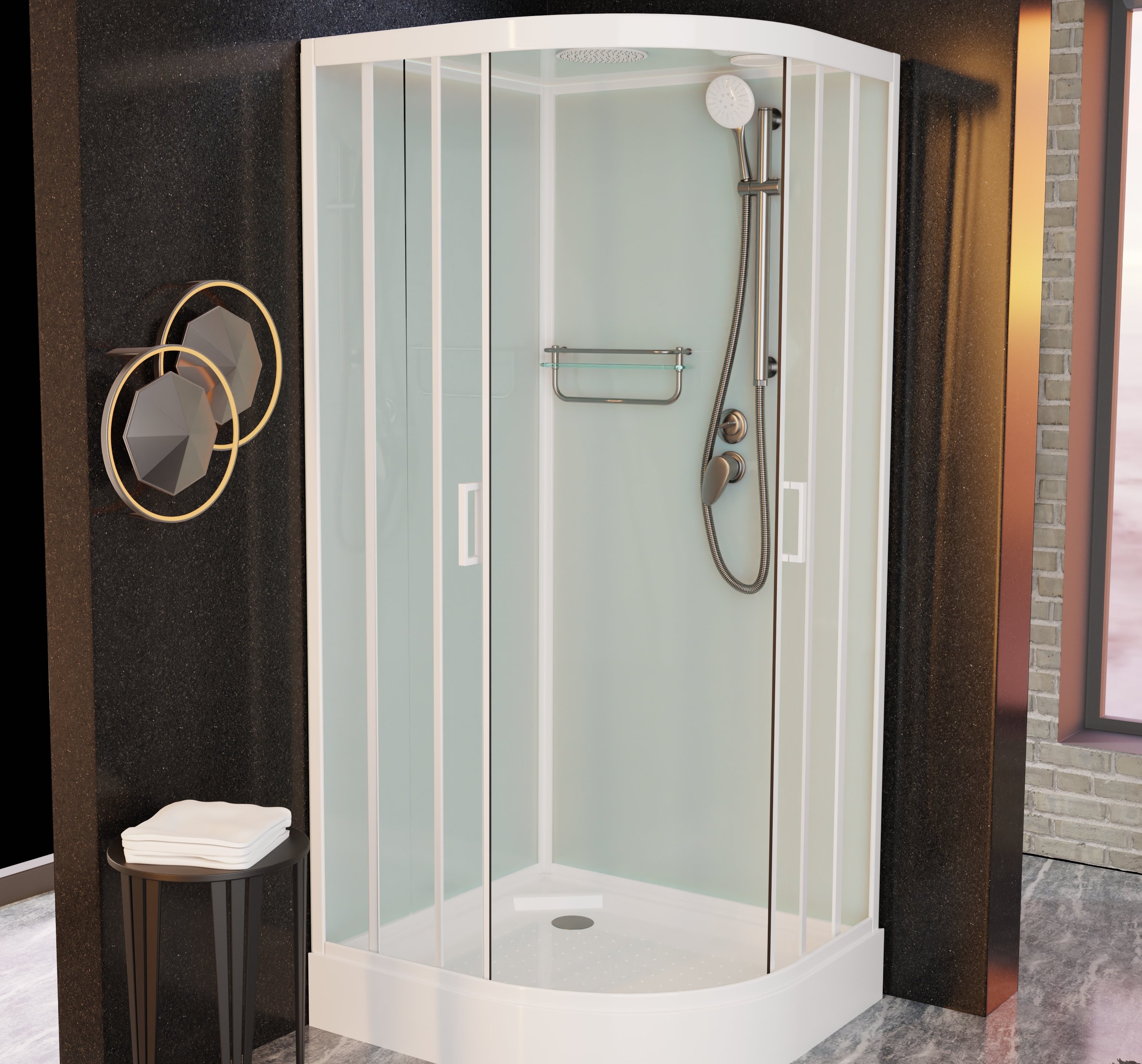 Душевая кабина Frank F410 White низкий поддон 410410 - 1