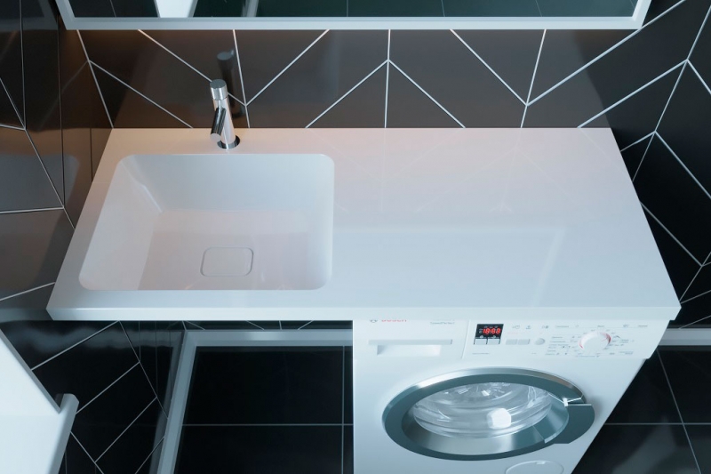 Раковина над стиральной машиной Stella Polar Kamilla 110 левая белый 4627173210041 - 1