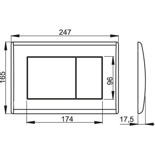 Кнопка смыва AlcaPlast  золото  M275 - 1